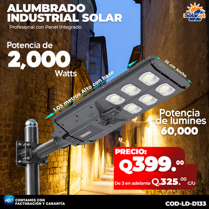 Alumbrado Solar Industrial de 2,000 Watts ☀️