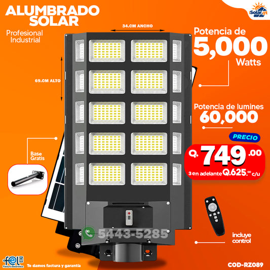 🔆💡 Alumbrado Solar Industrial - 5,000 WATTS 💡🔆
