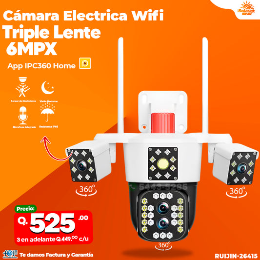 📷 Cámara Wifi Triple Lente 6MPX 📷