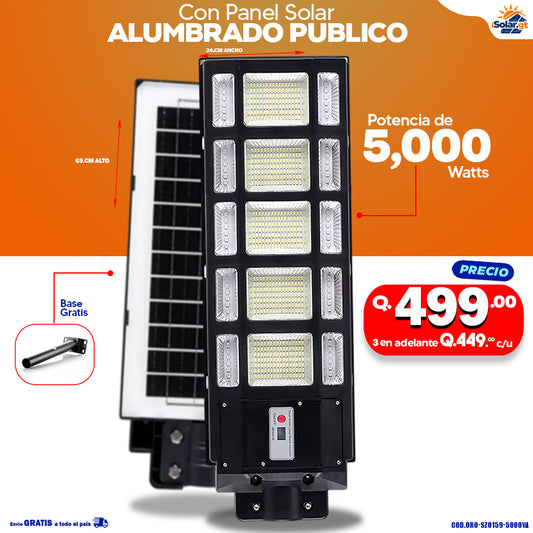 Alumbrados Solares Publicos de 5,000 watts