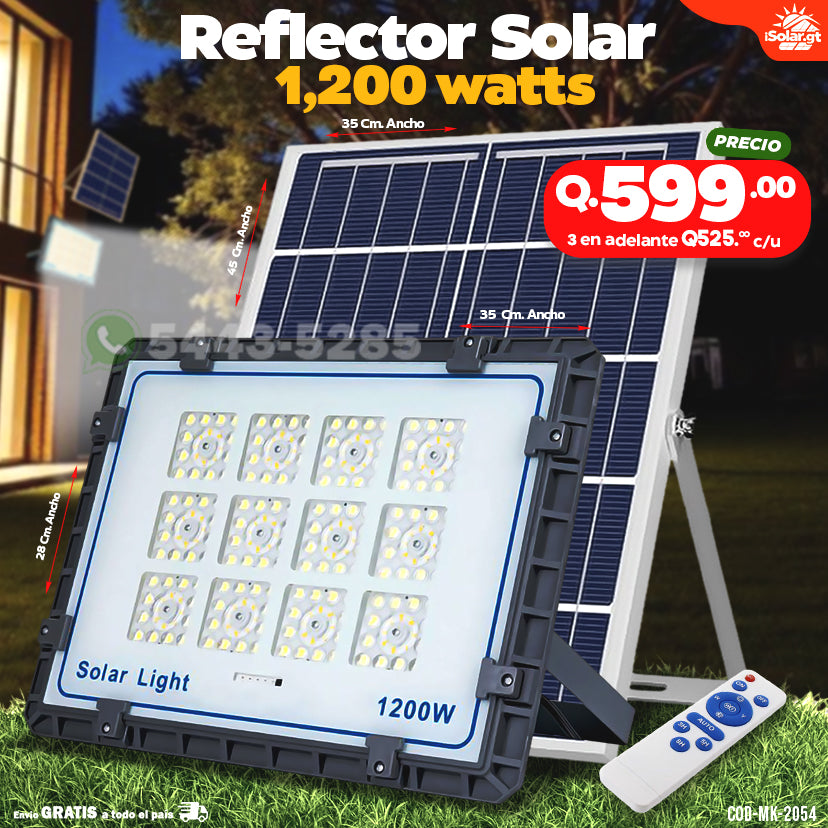 Reflector Solar con panel por aparte - 1,200 watts