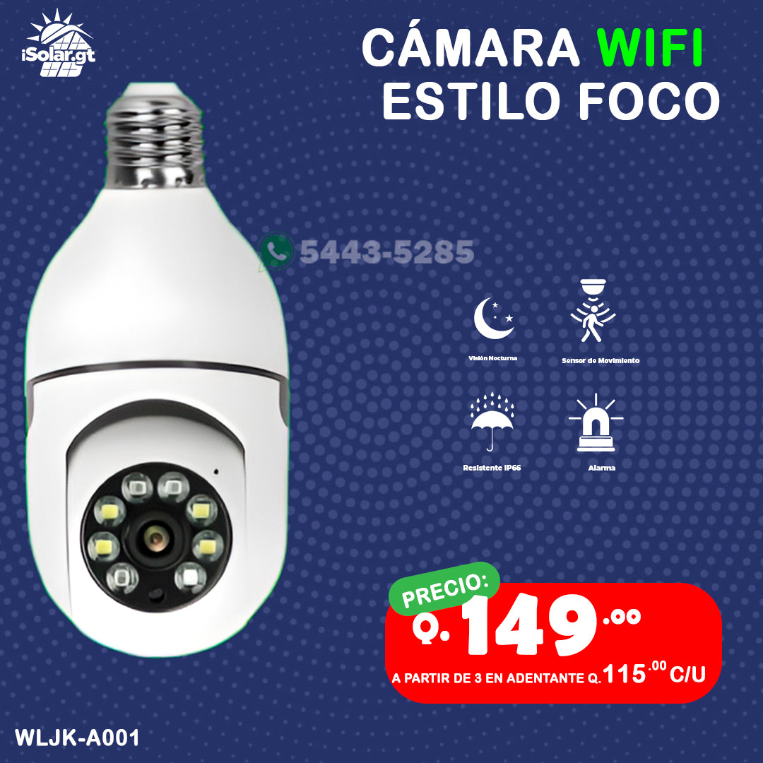 🔥Cámaras Wifi estilo foco 🔥