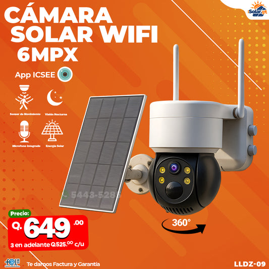 📸🔆 CÁMARA SOLAR WIFI – 6 MPX