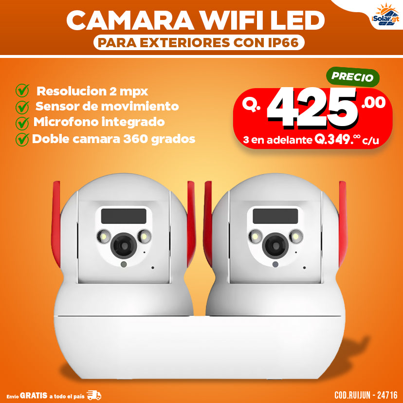 Cámara Wifi 3 PMX Doble Lente Interior