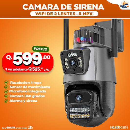 Camara Wifi 5mpx doble lente