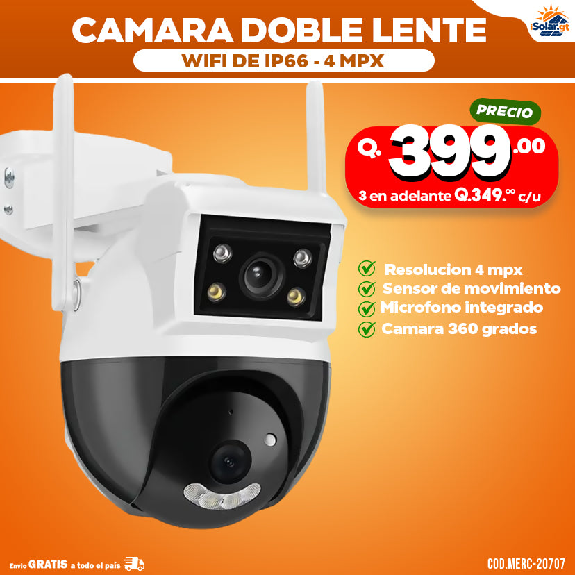 camara wifi de doble lente 4mpx