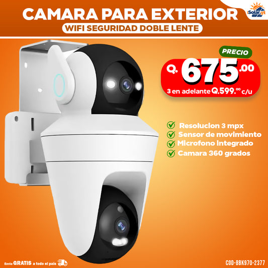 Camara Wifi Doble Lente