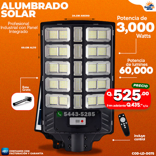 ⚙️Alumbrado Solar de 3,000 Watts ⚡⚙️