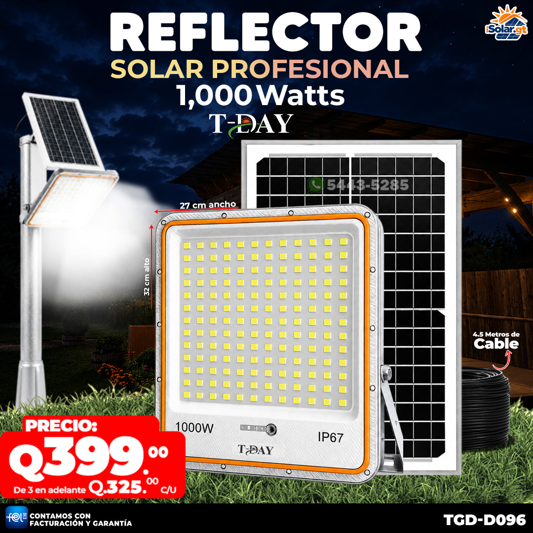 💡 Reflectores Solares Profesionales T-Day ☀️🔋