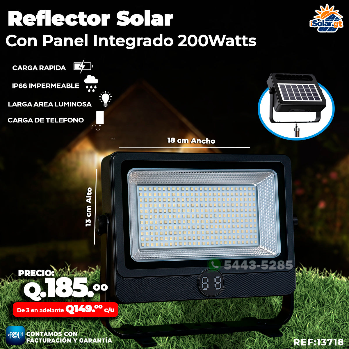 Reflector Solar  - 200 watts