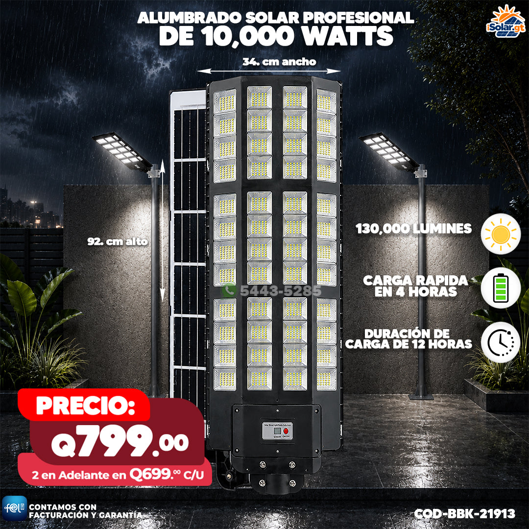 Alumbrado Solar de 10,000 Watts ☀️