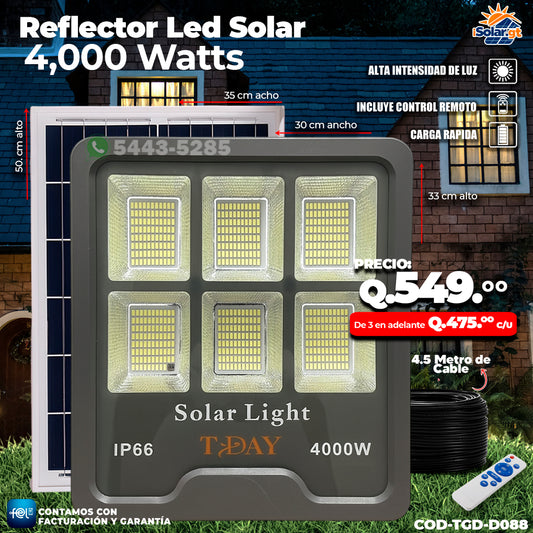 Reflector Profecional Led de Vidrio 4,000 watts 🌙.