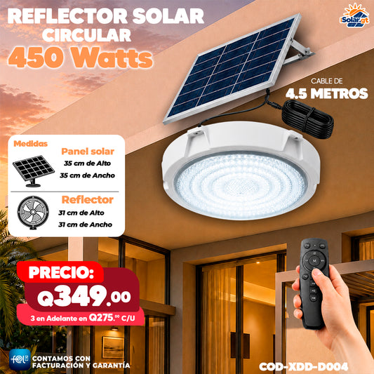 💡☀️ Reflector Solar Circular Profesional de 450W ☀️💡
