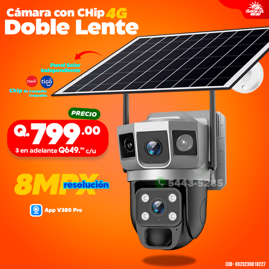 Camara con Chipp g4 Solar de 8MPX