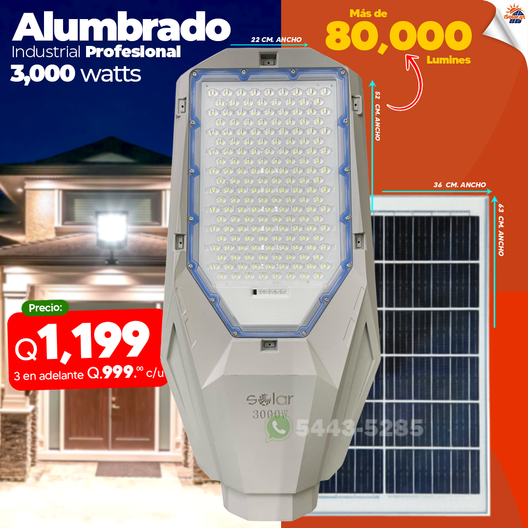 Alumbrado Publico Industrial de Material anticorrosivo de 1,800 2,500 3,000 4,000 whatts