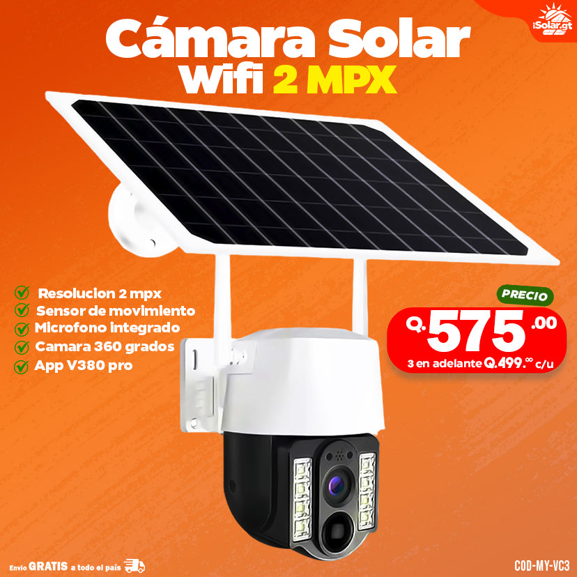 Cámara Wifi Solar de 2mpx