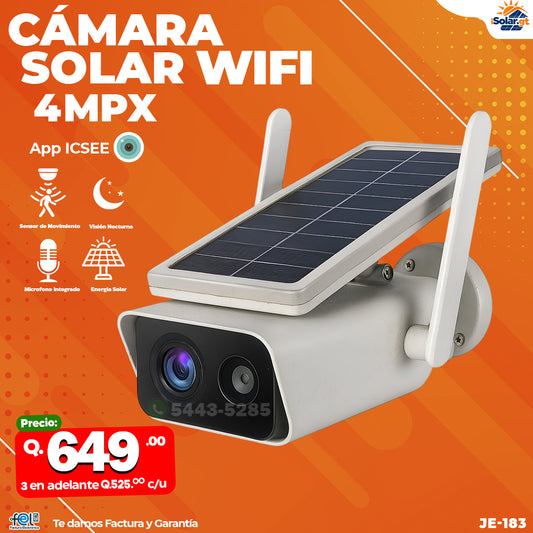 📸🔆 CÁMARA SOLAR WIFI – 4 MPX