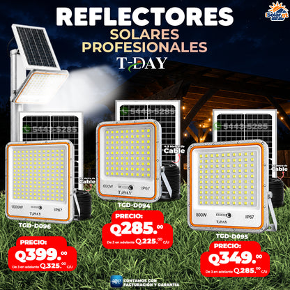 💡 Reflectores Solares Profesionales T-Day ☀️🔋