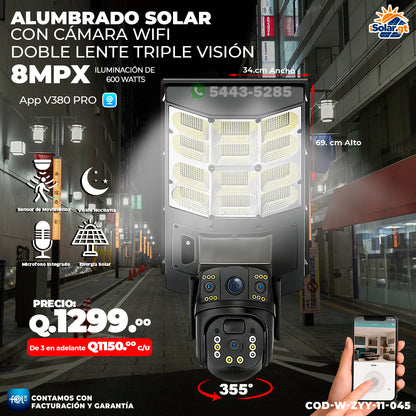 Alumbrado Solar con Cámara Solar Wifi 💡