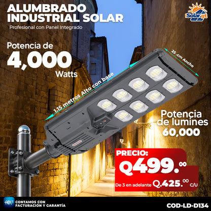 Alumbrado Solar Industrial de 4,000 Watts ☀️