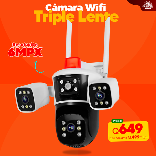 Cámara Wifi Triple Lente Robot