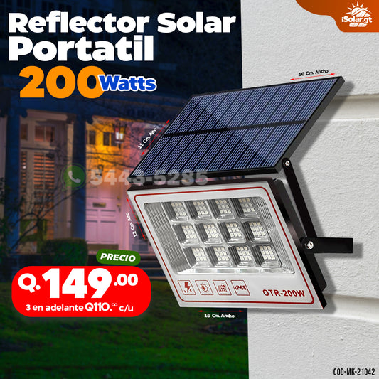 Reflector Solar Portatil - 200 watts