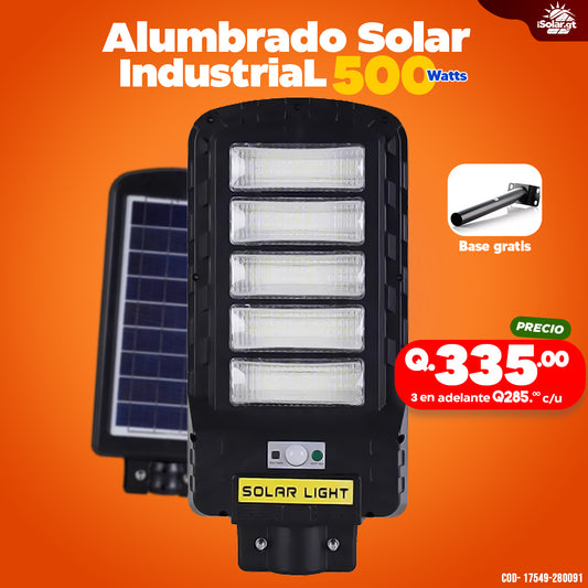 Alumbrado Industrial Solar - 500 watts