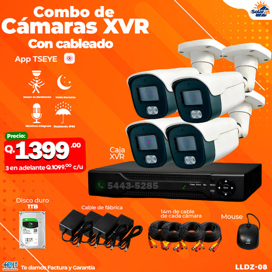 Kit de Cámaras XVR de 4 Cámaras ✨🔦