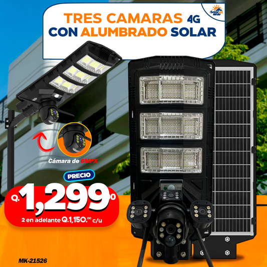 Alumbrado Solar con Cámara 4G